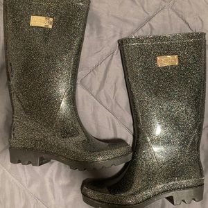 Guess glitter rain boots